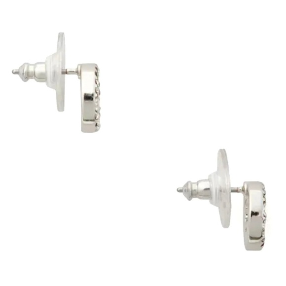 KATE SPADE • Silver Spot The Spade Crystal Halo Earrings - Picture 4 of 4